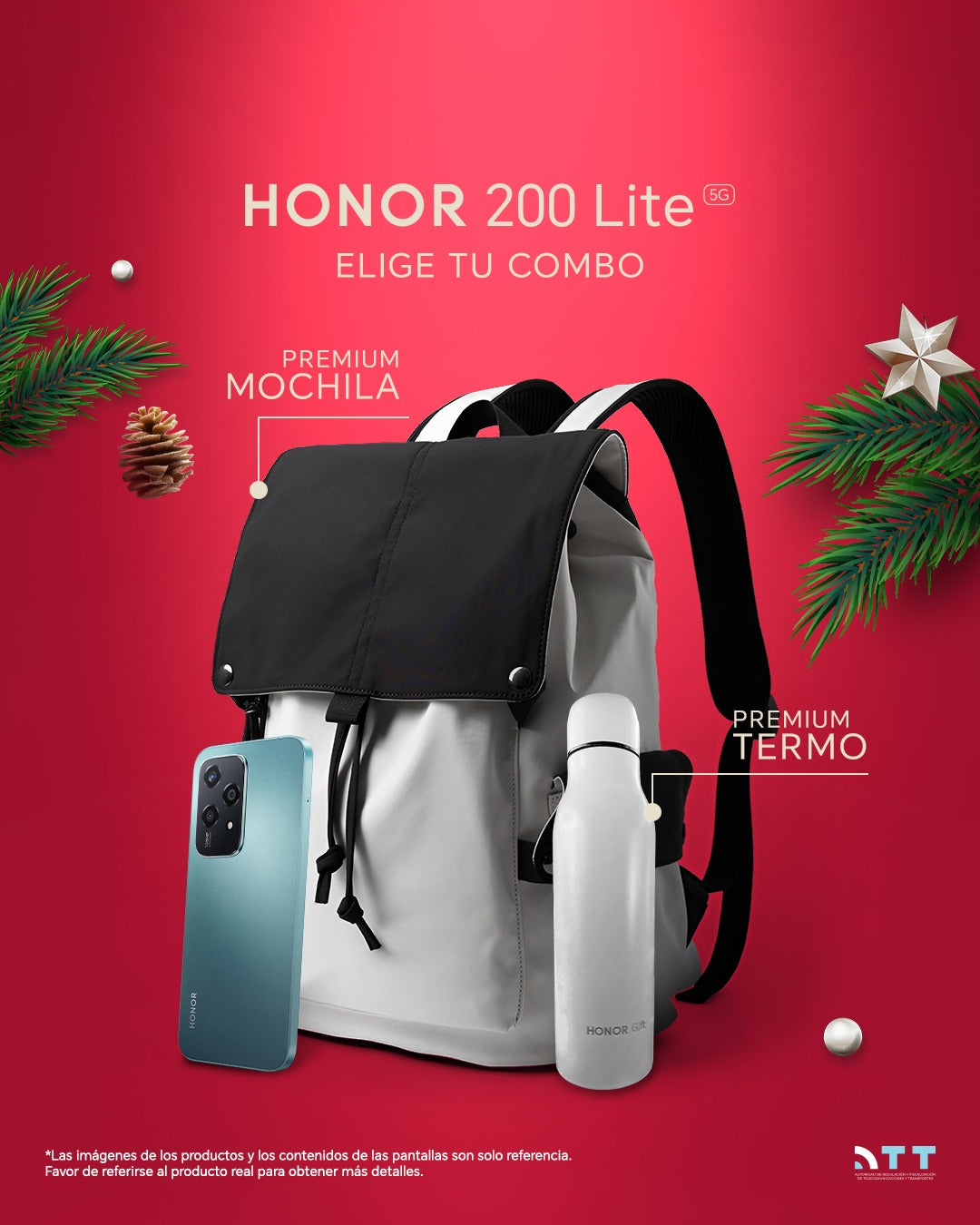 Celular Honor 200 Lite 8GB 256GB 4500 mAh + Premium Mochila o Premium Termo