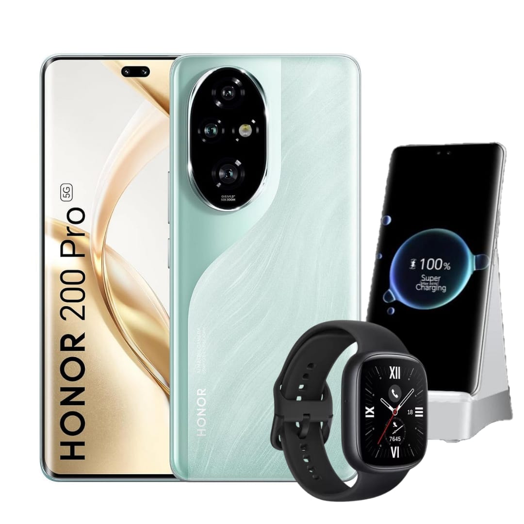 COMBO Celular Honor 200 PRO 12GB RAM  512GB 4500 mAh + Cargador inalámbrico 66W ó Honor Watch Choice