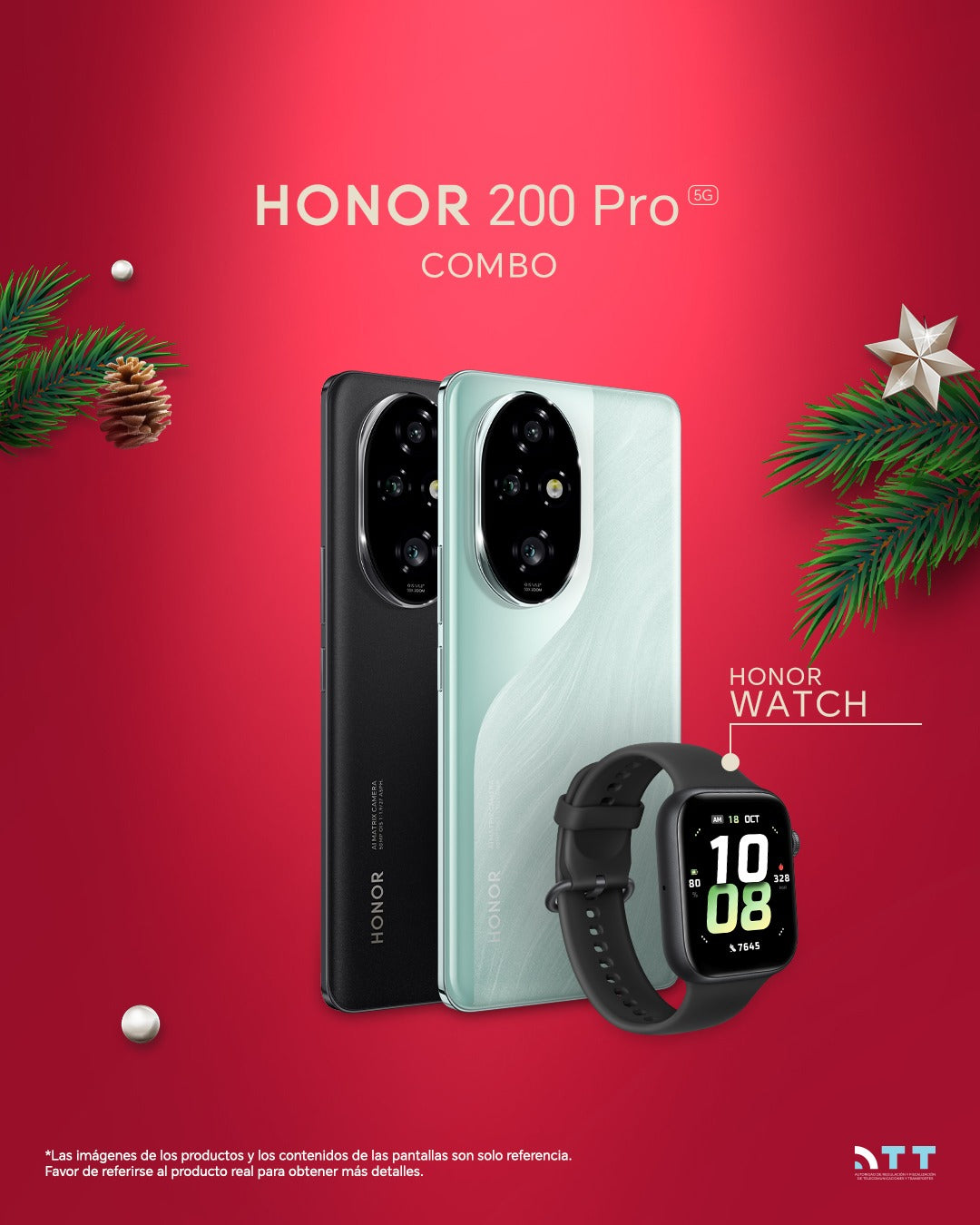 Celular Honor 200 PRO 12GB RAM  512GB 4500 mAh + HONOR Watch