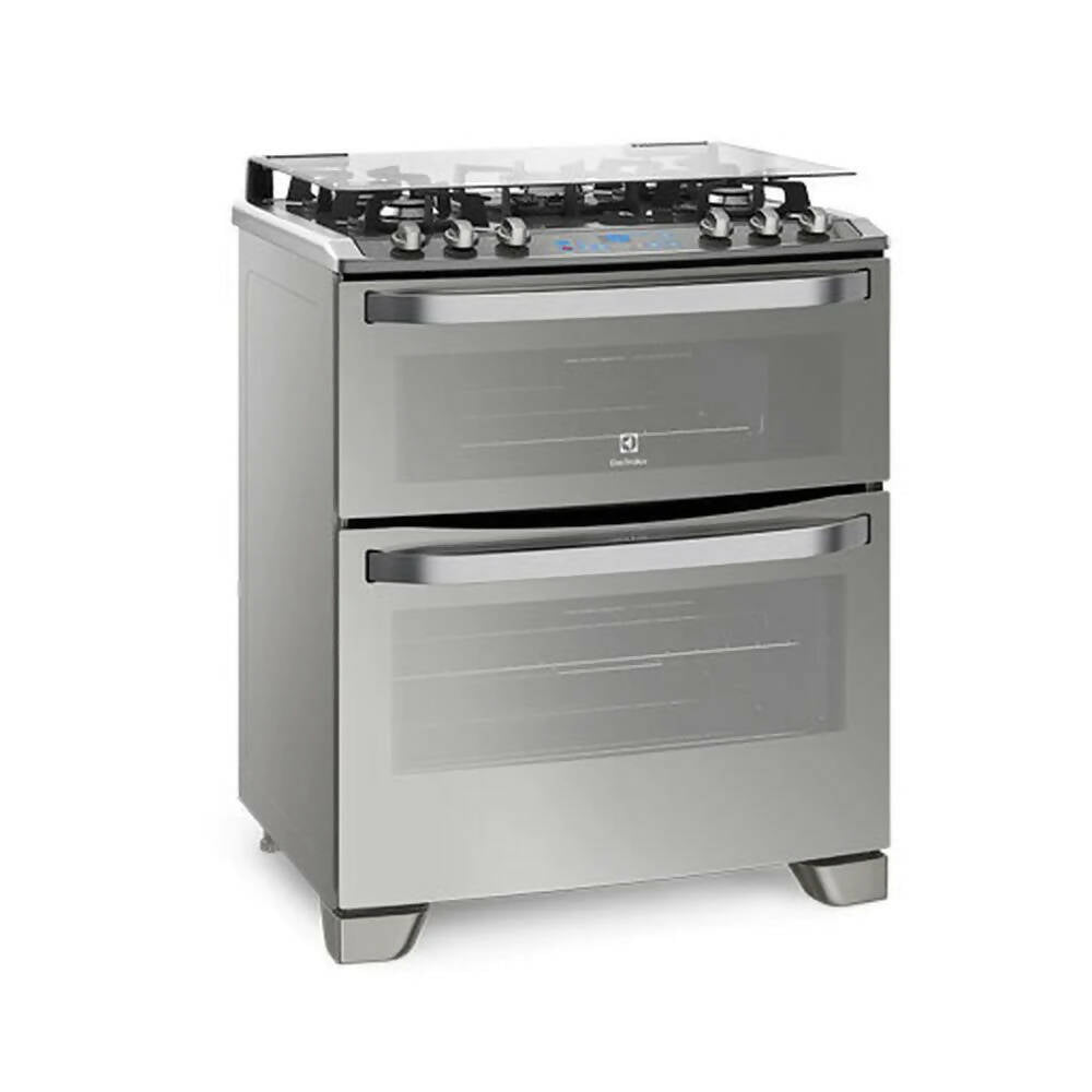 Cocina Electrolux 76XGD – 5 Hornallas Doble Horno Mesón de Vidrio Espejado