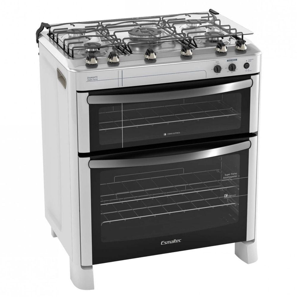 Cocina Esmaltec Diamante Inox de 5 Hornallas