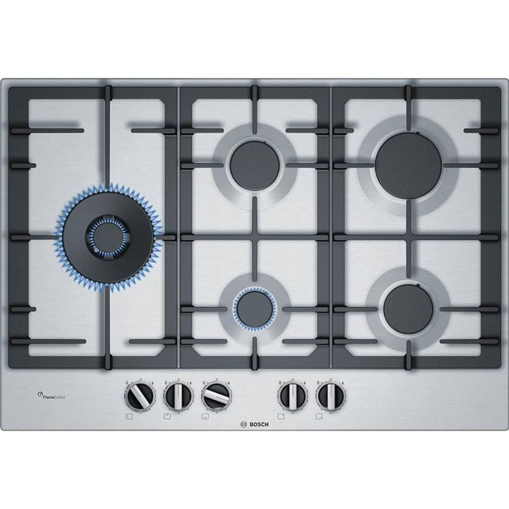 Cocina Bosch Inox a Gas 5 Q. 75 Cm Flame Select