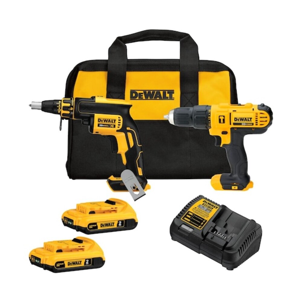 Combo Dewalt Atornillador 20v Xr Drywall+Taladro Percutor 20v 2bat