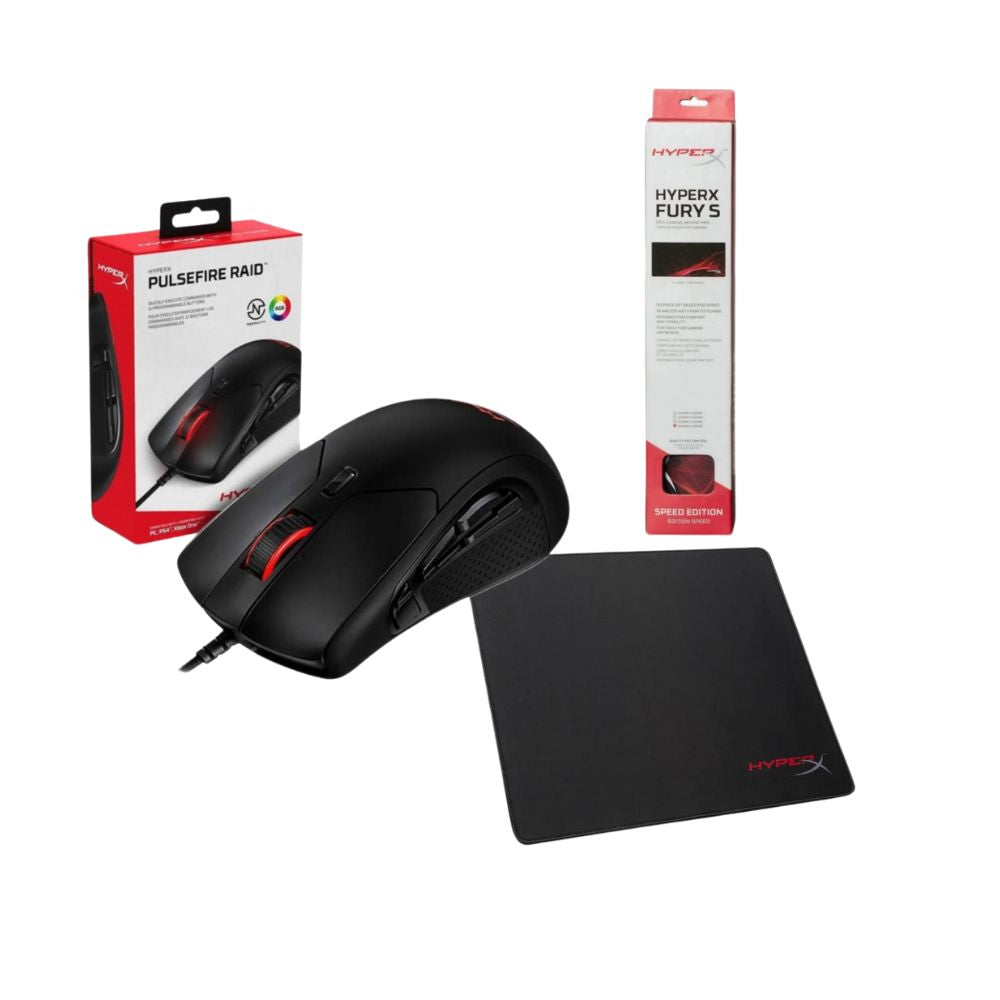 Combo Gaming 3: Hyperx Pulsefire Raid + Mouse Pad HyperX Fury S (L)