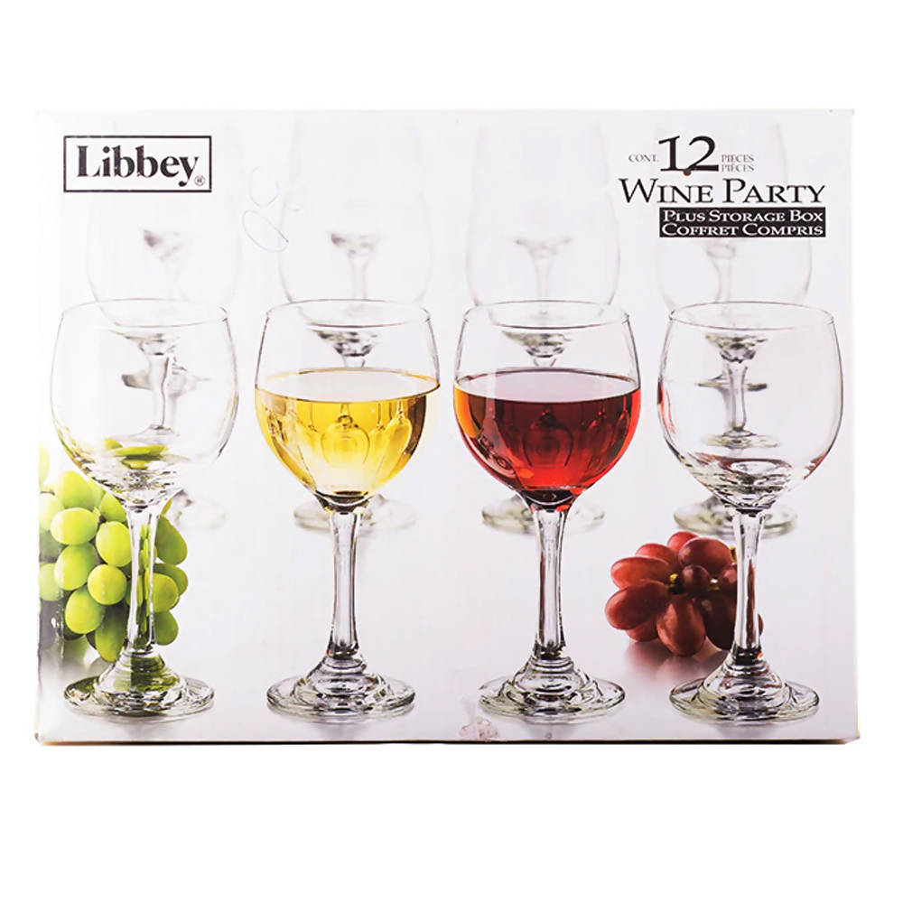 Copas de Cristal Libbey Wine Party Set 12 piezas