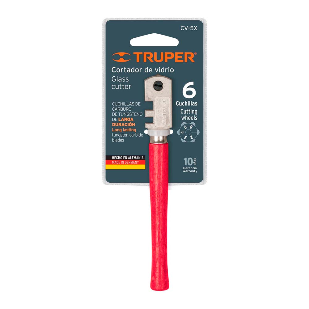 Cortador de Vidrio Truper 5" con 6 Cuchillas