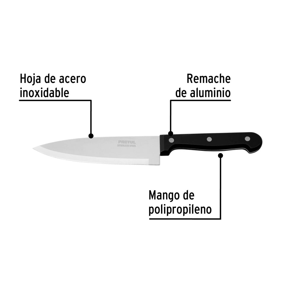 Cuchillo de Chef Pretul 6" Mango de Polipropileno