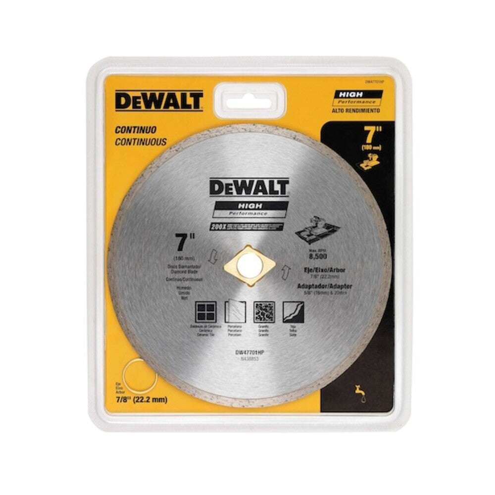 Disco Diamantado Continuo Dewalt de 7" 180mm