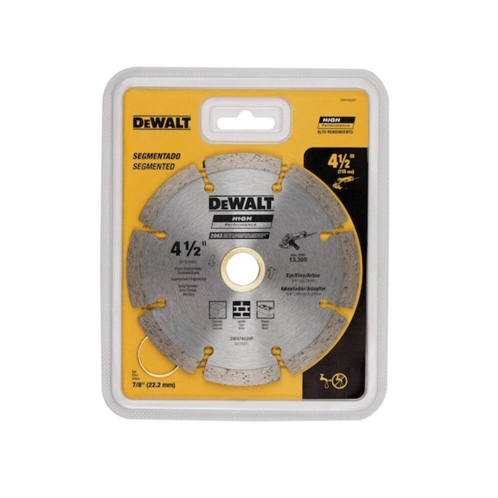 Disco Diamantado Segmentado Dewalt de 4.1/2" 150mm