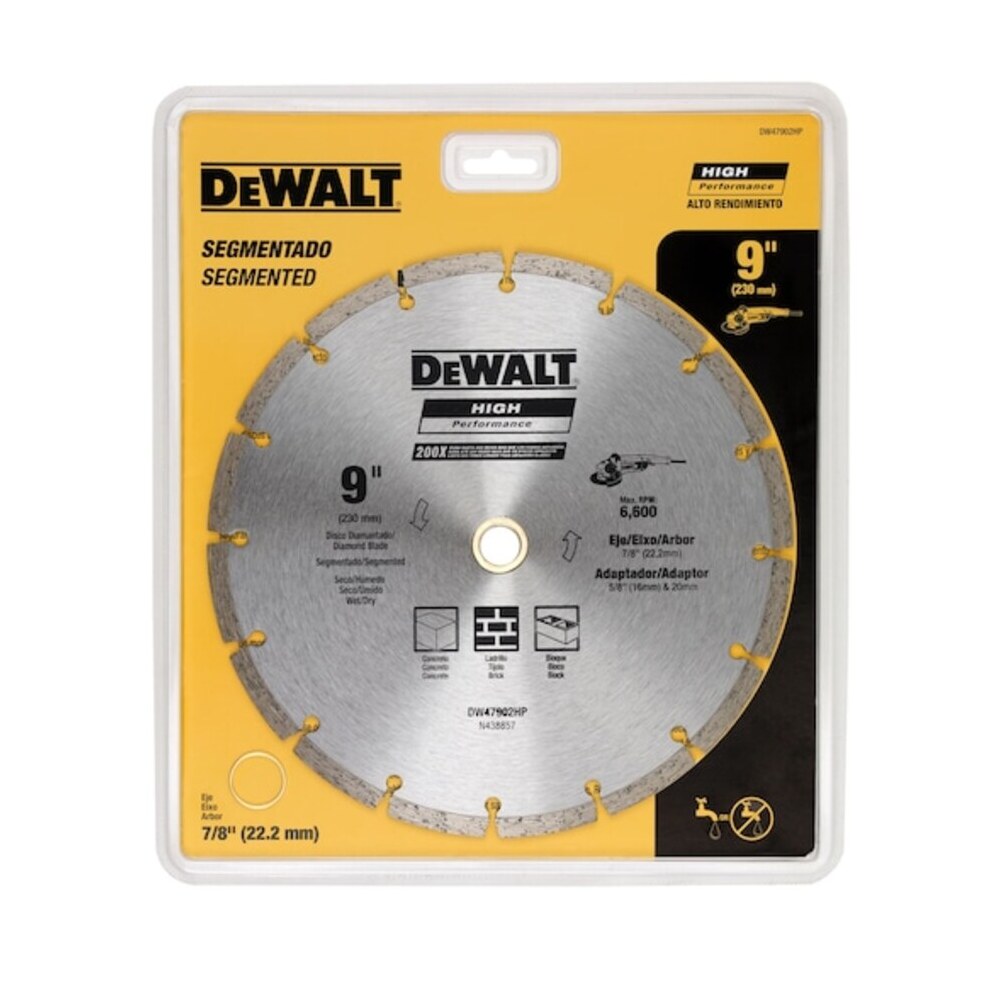 Disco Diamantado Segmentado Dewalt de 9" 230mm