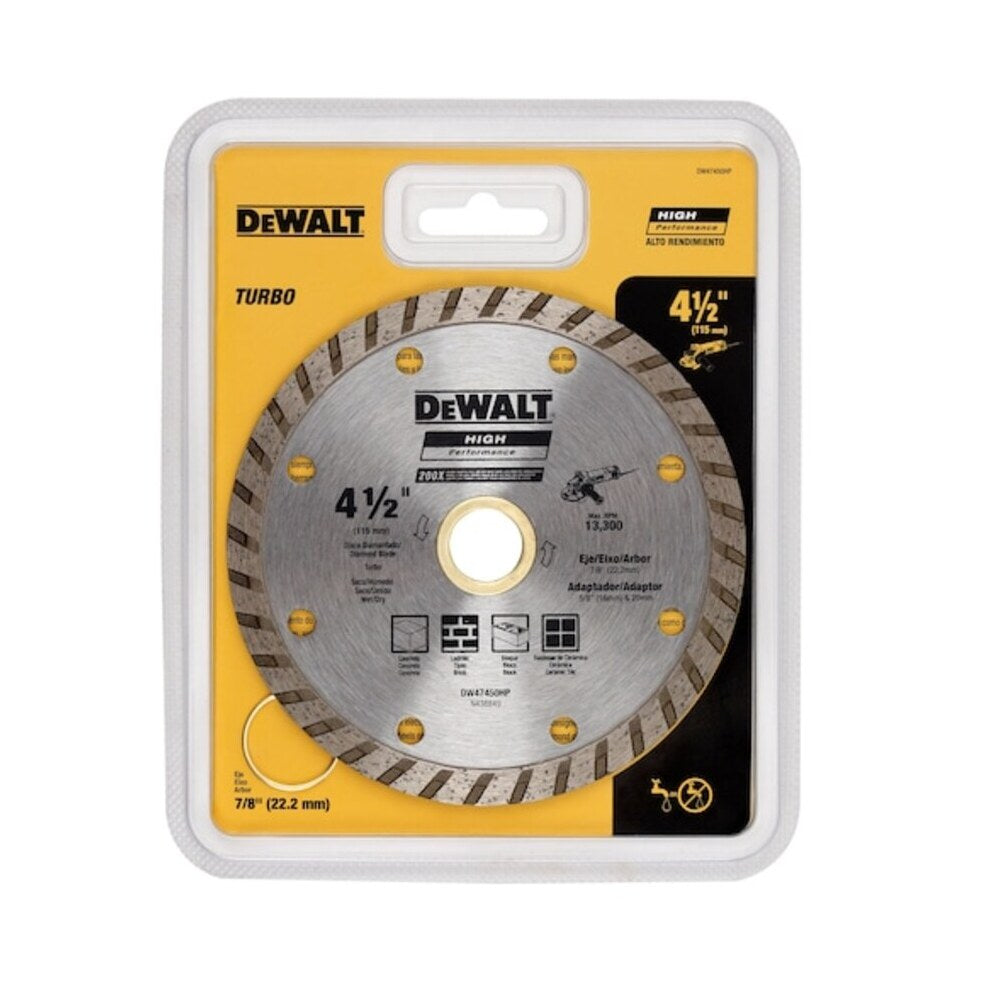 Disco Diamantado Turbo Dewalt de 4.1/2" 150mm