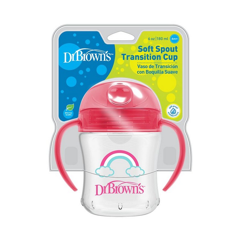 Dr. Brown's Chupete de Distracción Fluorescente Etapa 2 (6-12 meses) Rosa Pack de 2 Modelo P