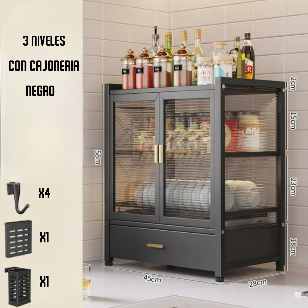 Estante de almacenamiento reforzado de acero inoxidable