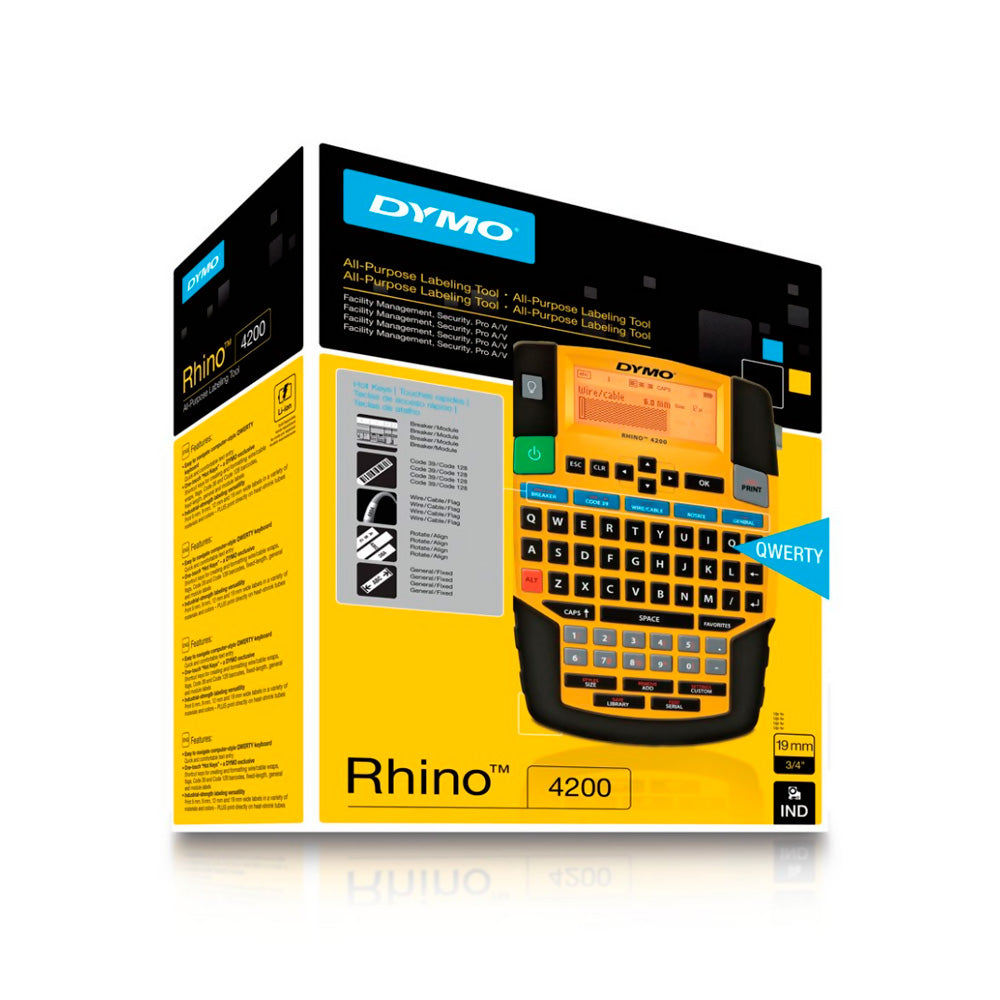 Etiquetadora Dymo Rhino 4200 Industrial Incluye 1 Cinta Codigo 1801611