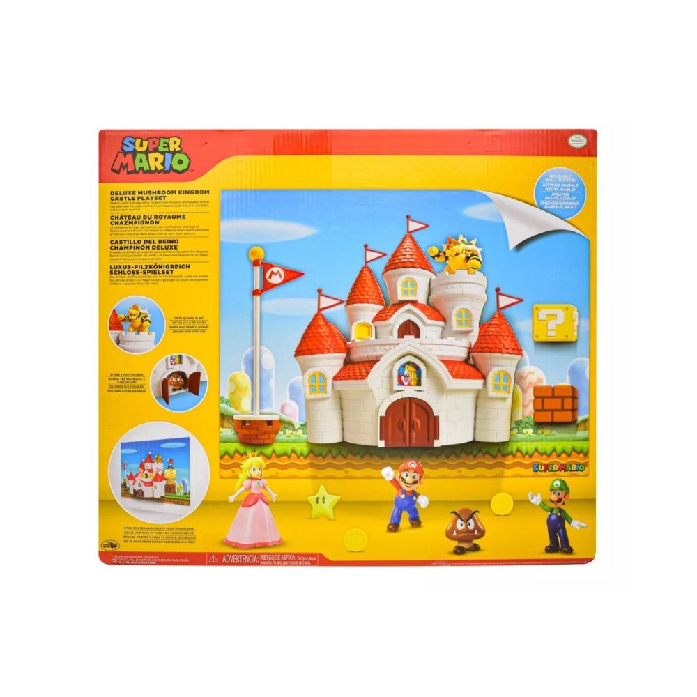 Figura de Accion Jakks Playset Mario Bross Castillo Reino Champiñón Deluxe Mario Bros