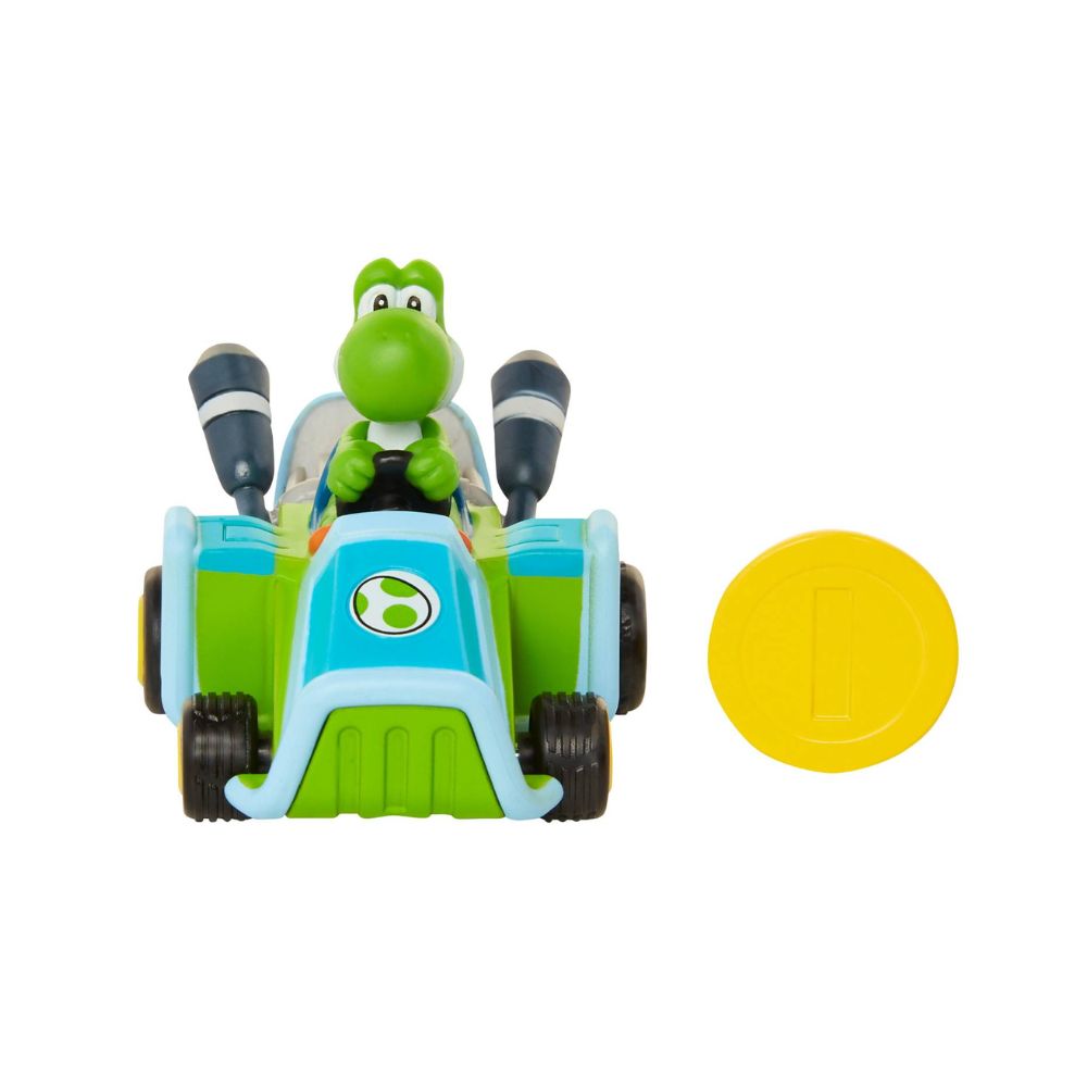 Figura de Accion Jakks Yoshi Kart Mario Coche Con Moneda