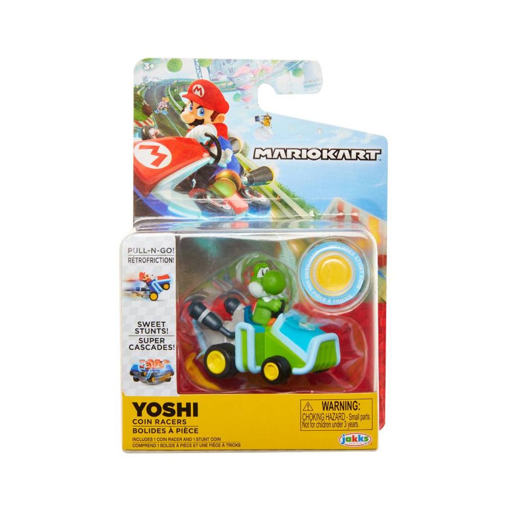 Figura de Accion Jakks Yoshi Kart Mario Coche Con Moneda