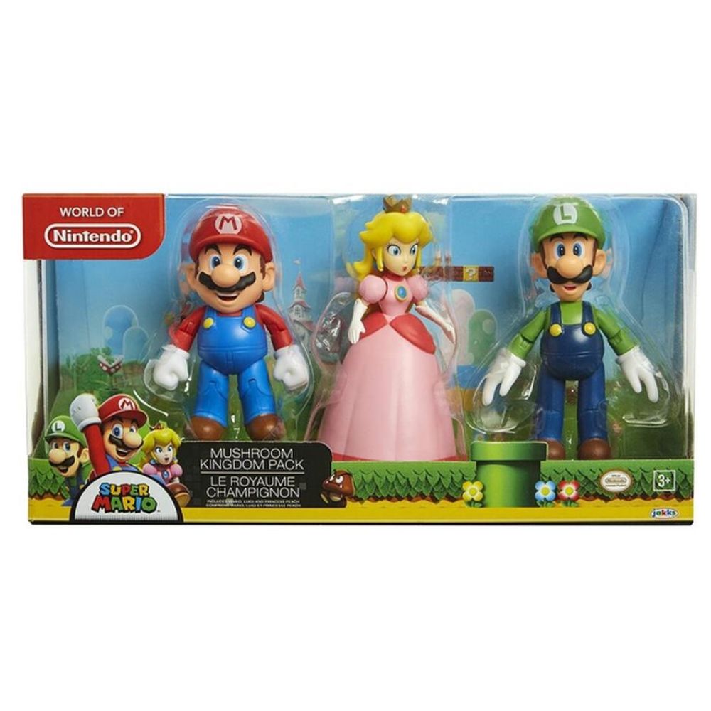 Figuras de Acción Super Mario Multipack Reino Champiñon