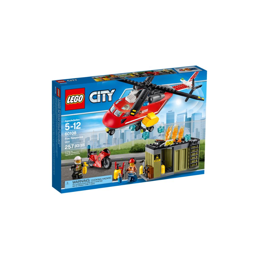 Figuras Lego City Helicoptero Contra Incendios