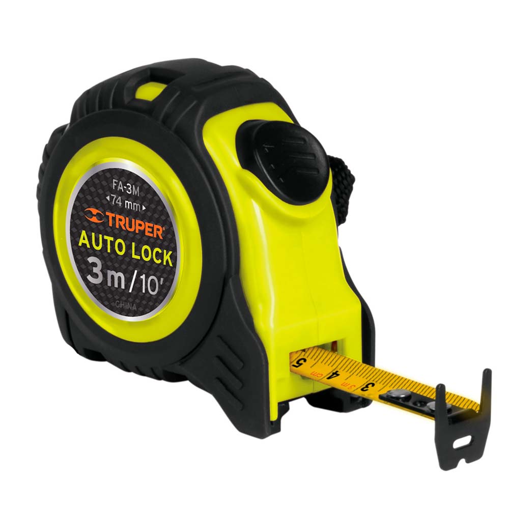 Flexómetro Truper Auto-Lock Contra Impactos 3m Cinta 16mm