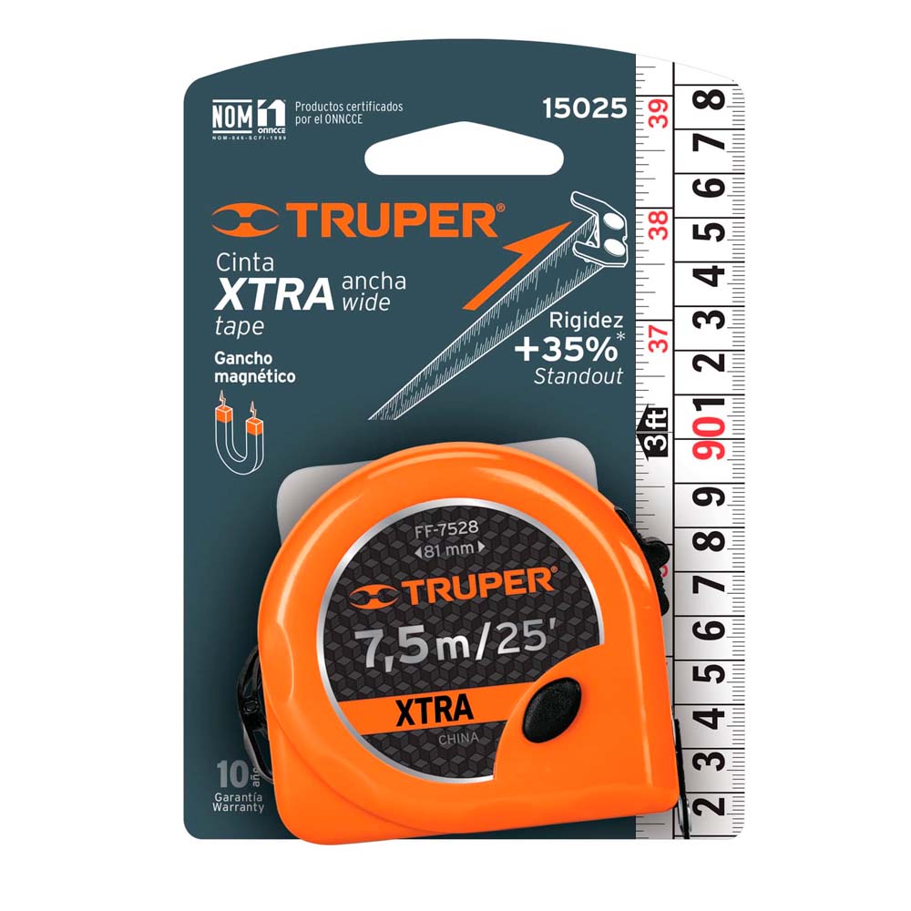 Flexómetro Truper XTRA 7.5m
