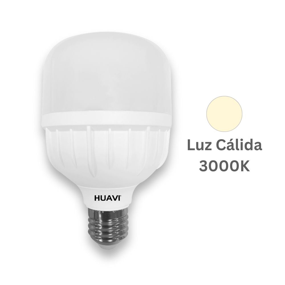 Foco LED E27 Tipo T Huavi Luz Cálida