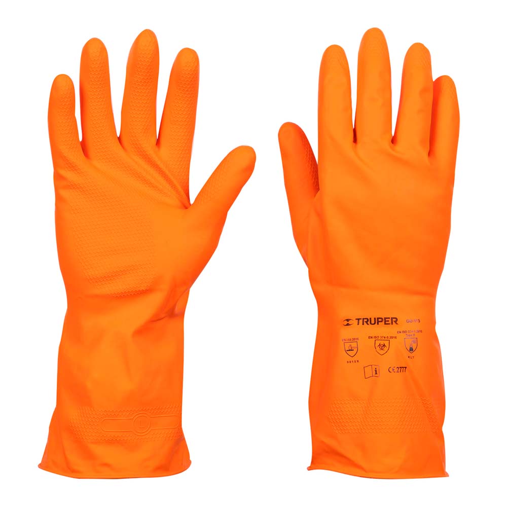 Guantes Truper de Látex para Limpieza Grandes