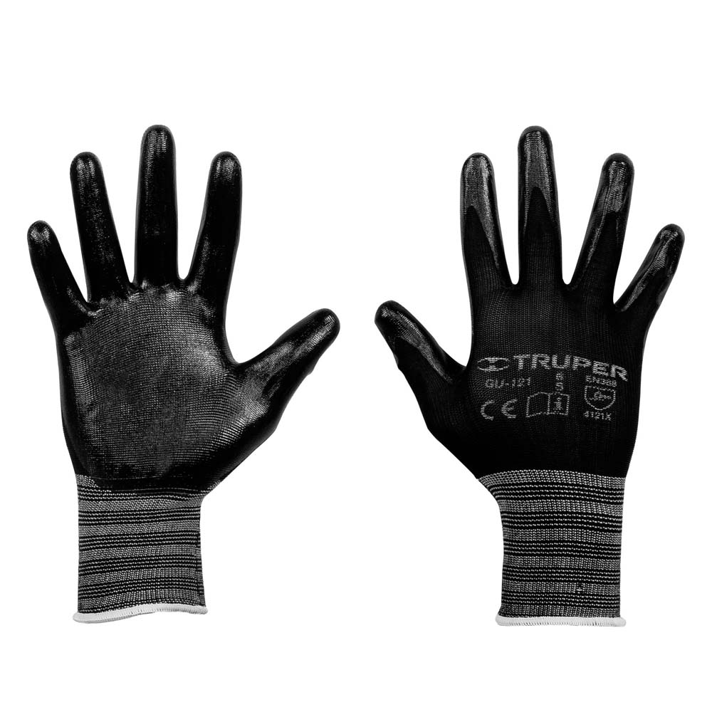 Guantes Truper de Nylon Recubiertos de Nitrilo Talla CH