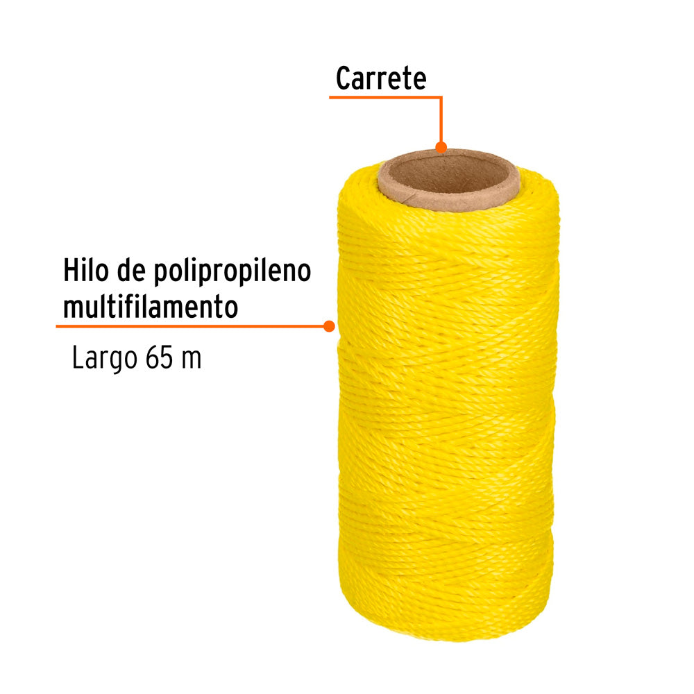 Hilo de Construcción Truper con 65 m Amarillo