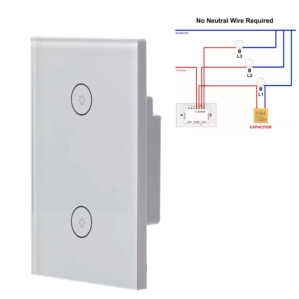 Interruptor Wifi Smart Dimax 2 Gang