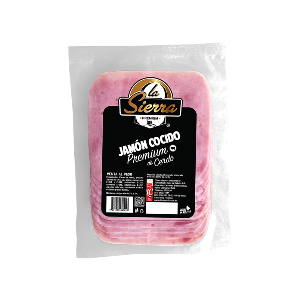 Jamón Cocido Premium de Cerdo La Sierra Feteado A/V. 200 g