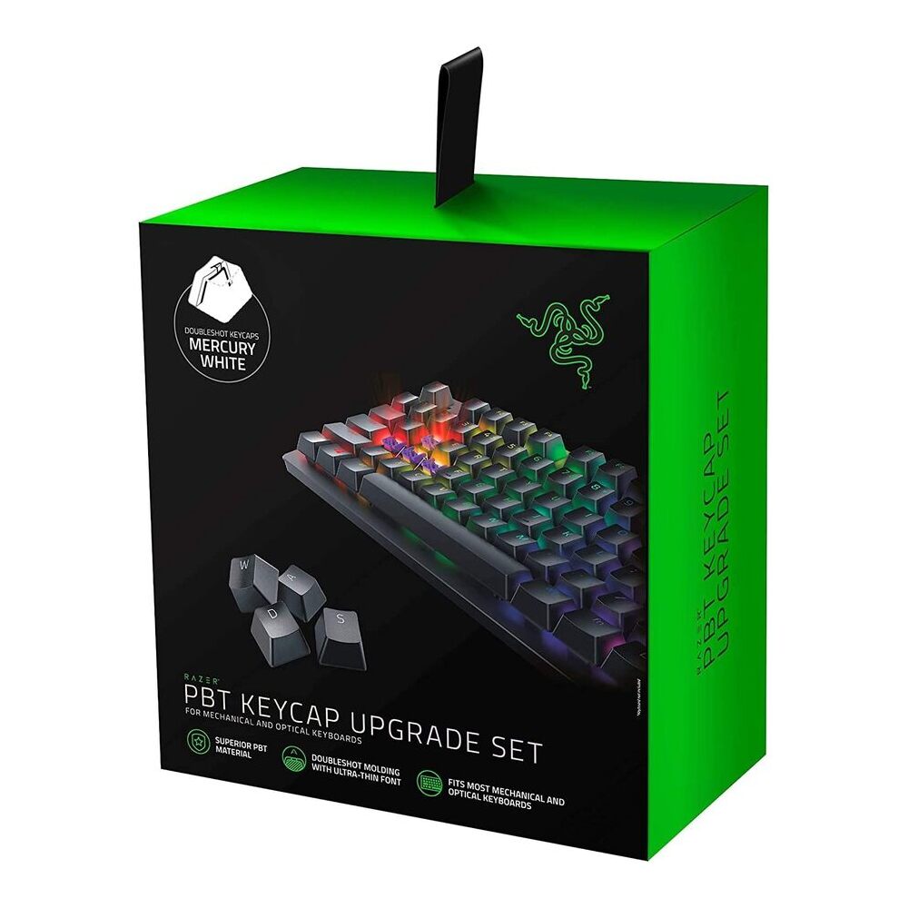 Juego de actualización de teclas PBT Razer-Negro clásico