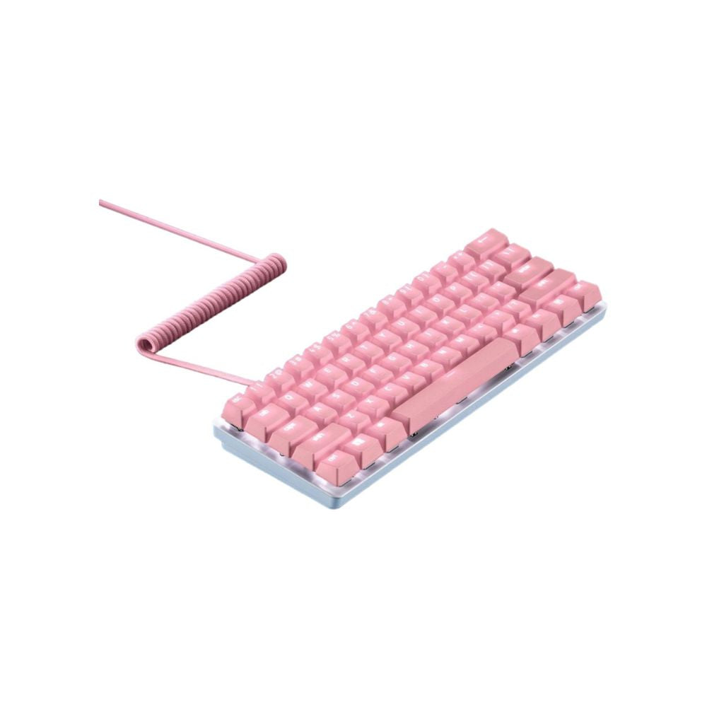 Juego de Teclas Razer PBT + Cable En Espiral Rosa