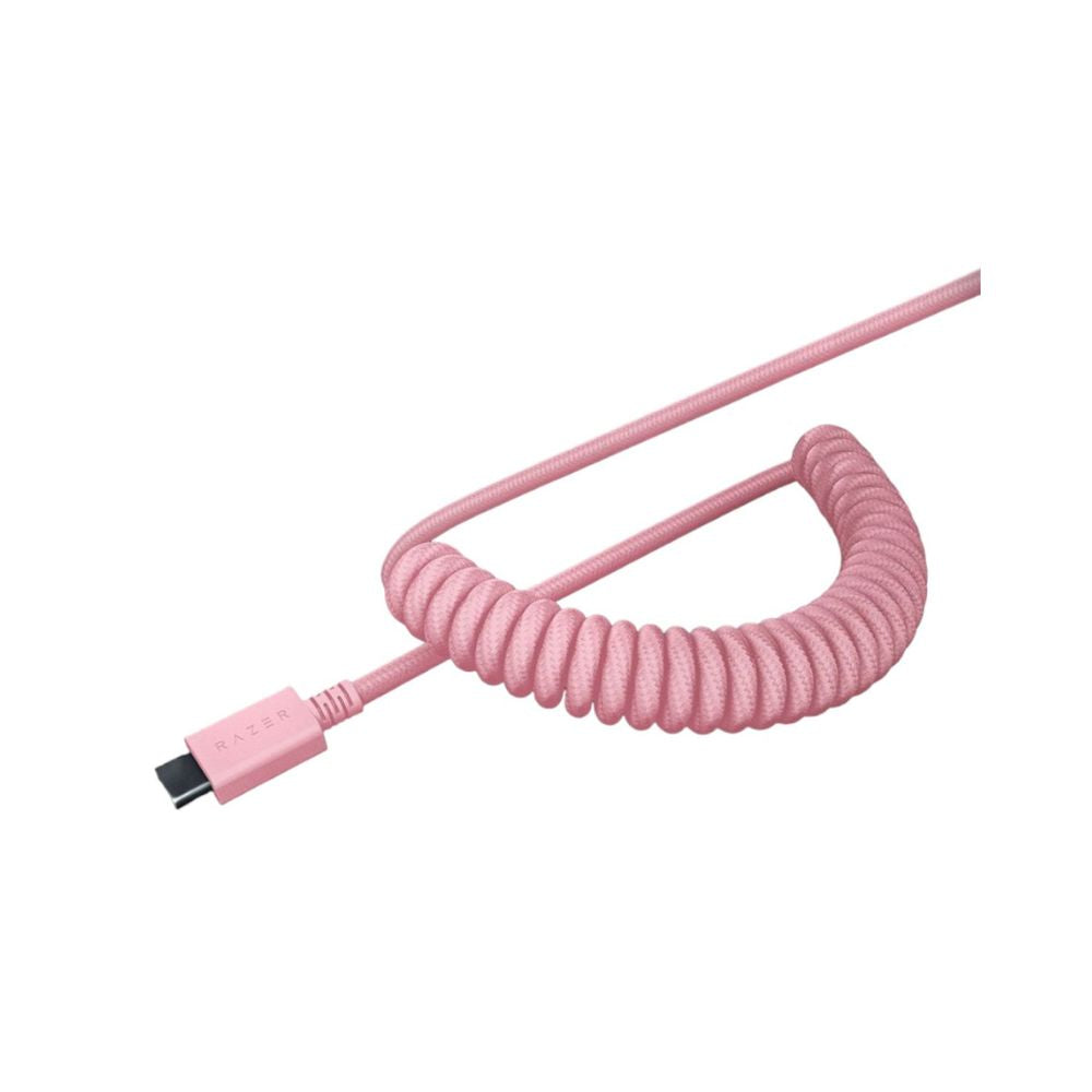 Juego de Teclas Razer PBT + Cable En Espiral Rosa