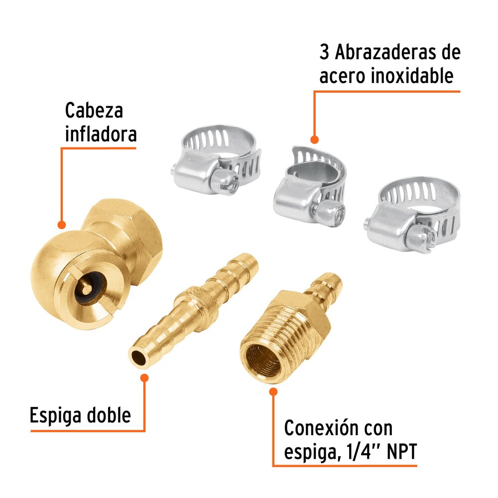 Juego para Reparar Mangueras de 3/8" Truper de 6 Piezas