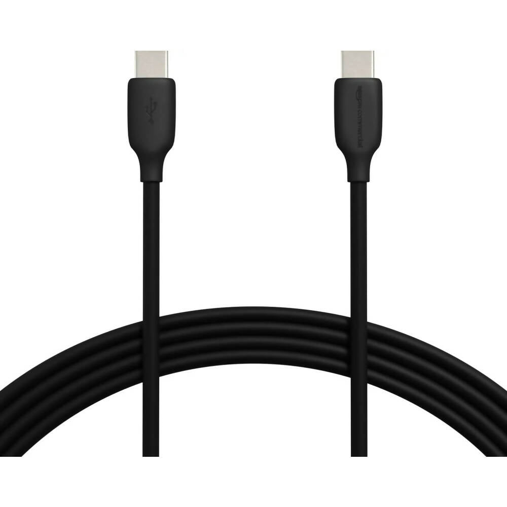 Kit 2 Cables Amazon Basic USB-C a USB-C 2.0 de carga rapida certificado USB-IF de 60W cable de 1.8m color Negro Codigo B085SB5148