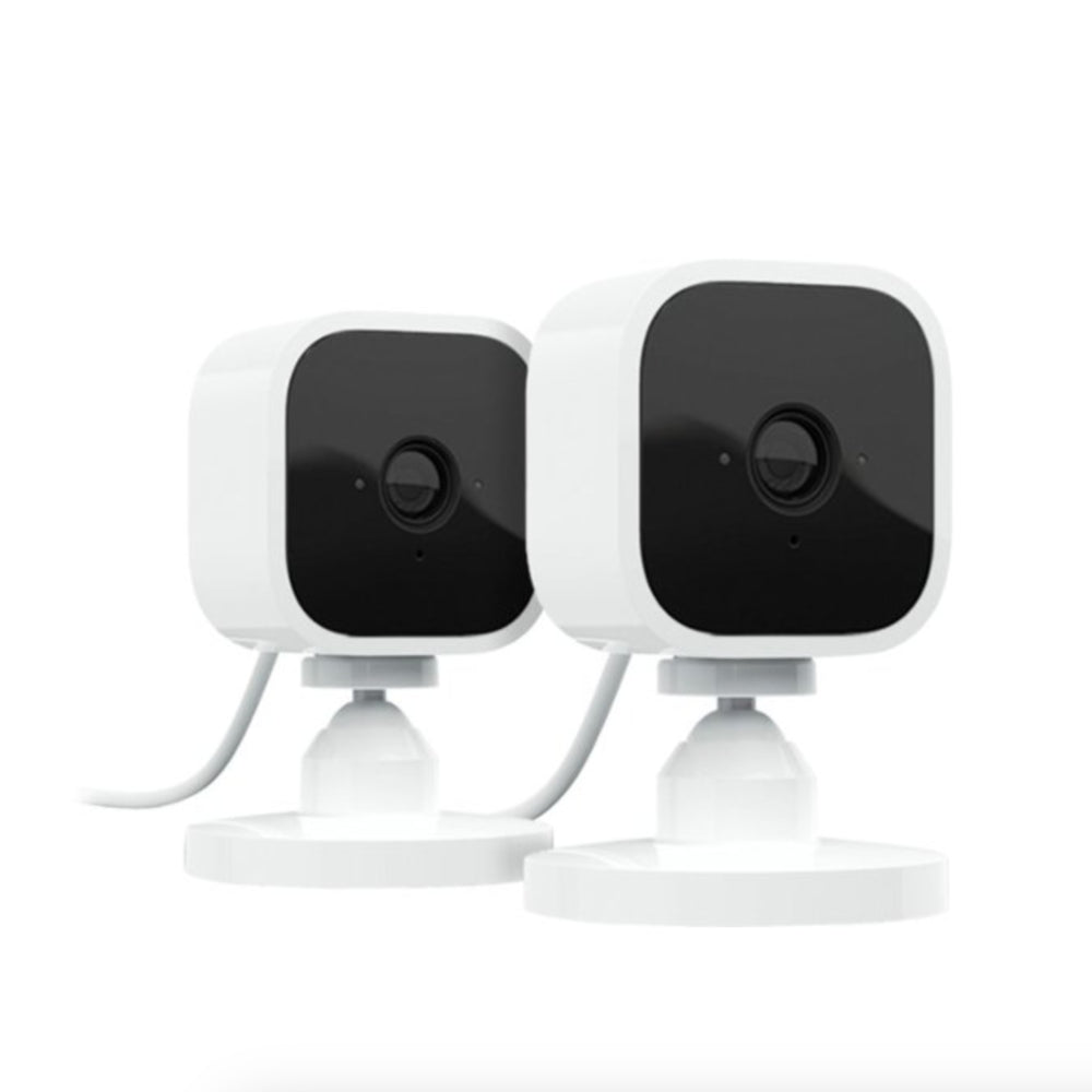 Kit de 2 Camaras inteligente Amazon Blink Mini Video 1080P Audio 2 vias Deteccion de Movimiento Color Blanco