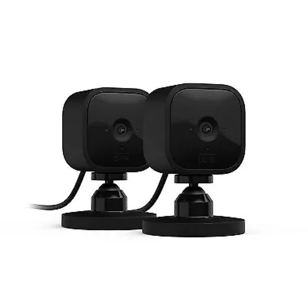 Kit de 2 Camaras inteligente Amazon Blink Mini Video 1080P Audio 2 vias Deteccion de Movimiento Color Negro