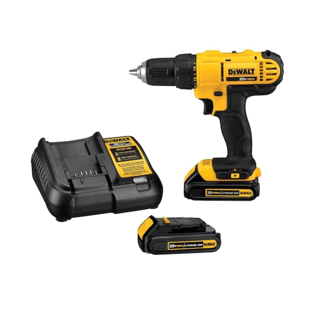 Kit de Taladro Atornillador Inalámbrico Dewalt de 1/2" 13mm 20V MAX*