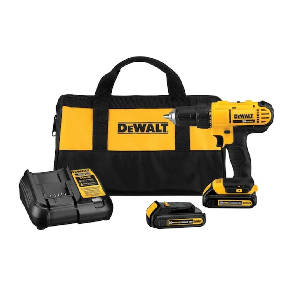 Kit de Taladro Atornillador Inalámbrico Dewalt de 1/2" 13mm 20V MAX*