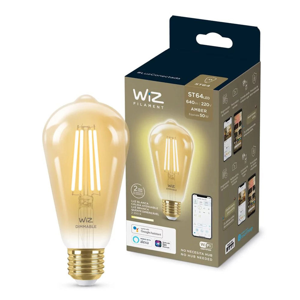 Lámpara Led Inteligente Philips Wiz 6,9W E27 Ámbar