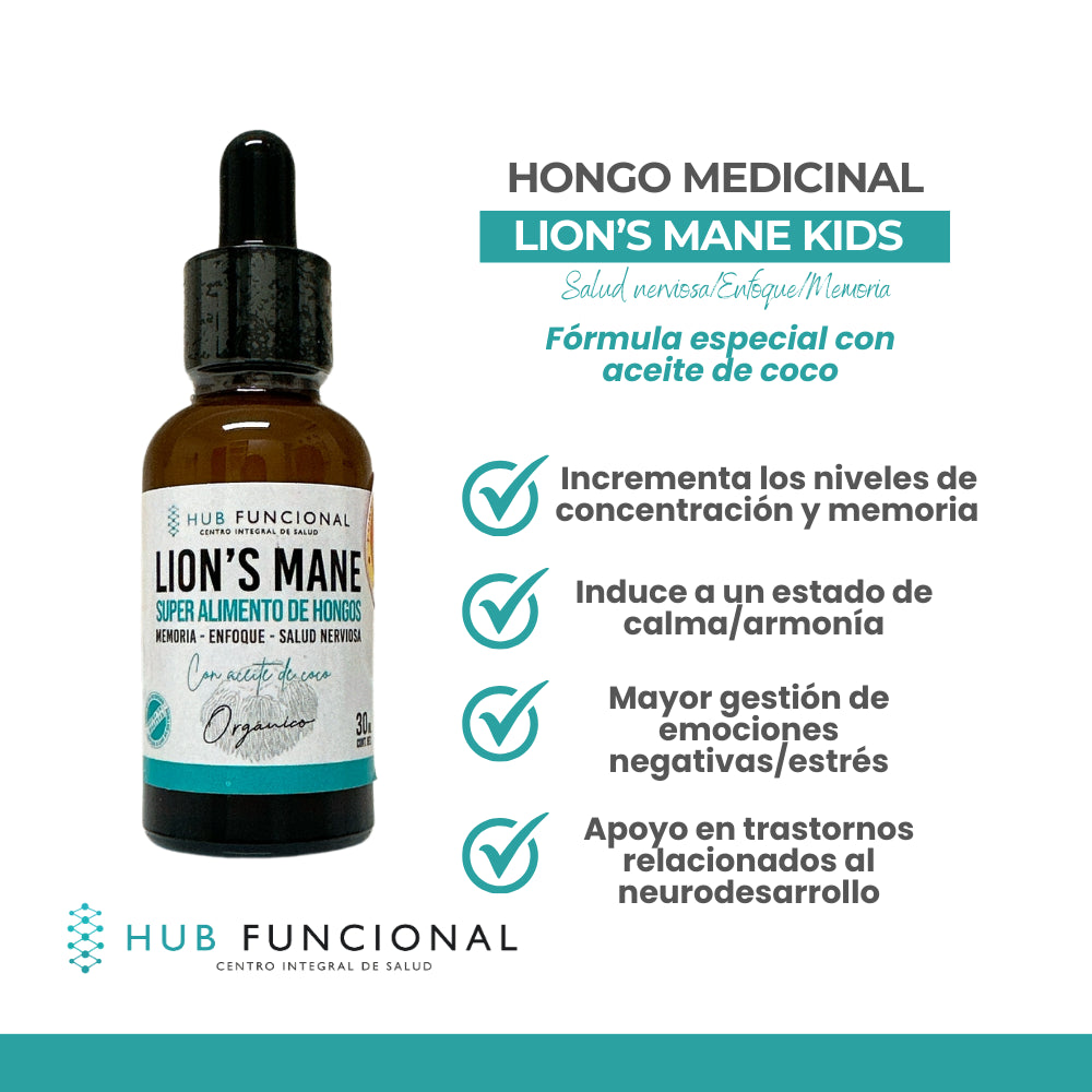 Hongo Medicinal Hub Funcional  Lion's Mane Kids