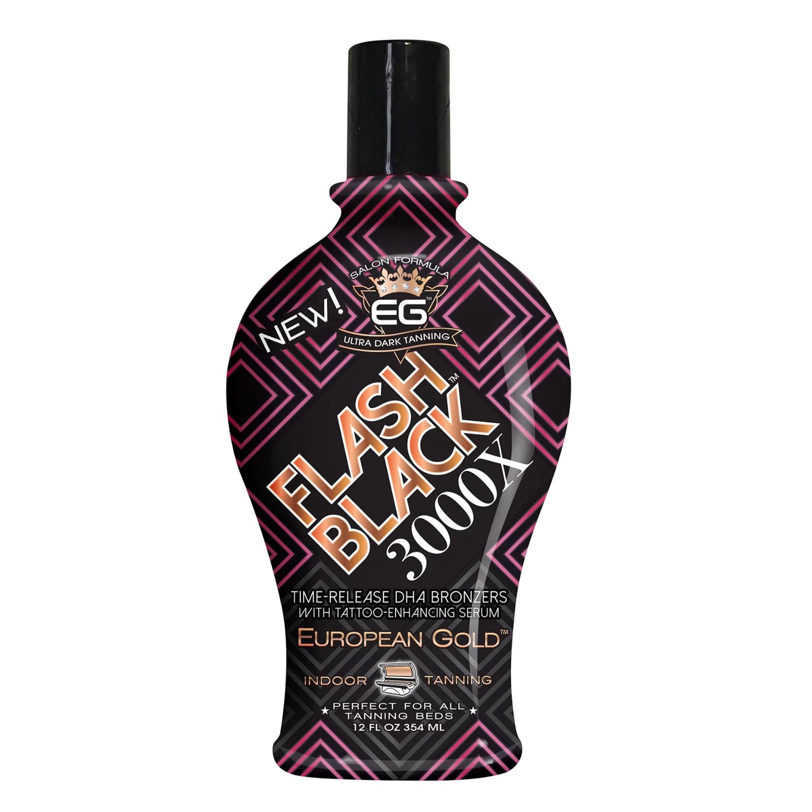 Loción Bronceadora European Gold Flash Black 3000X 