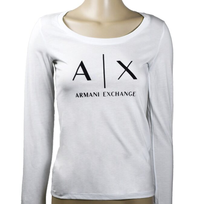 Manga Larga Armani Exchange en Color Blanco