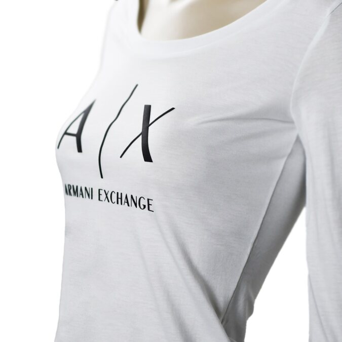 Manga Larga Armani Exchange en Color Blanco