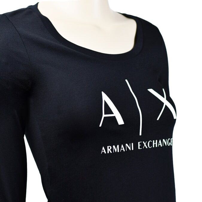 Manga Larga Armani Exchange en Color Negro