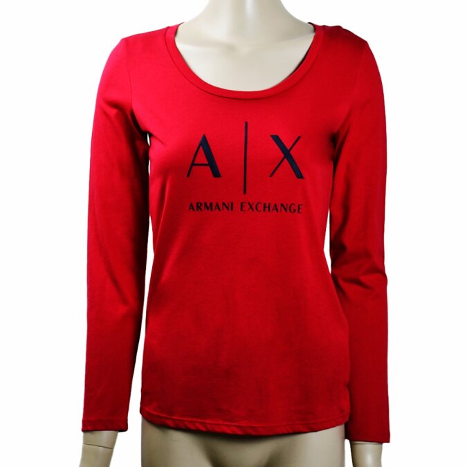 Manga Larga Armani Exchange en Regaliz Rojo