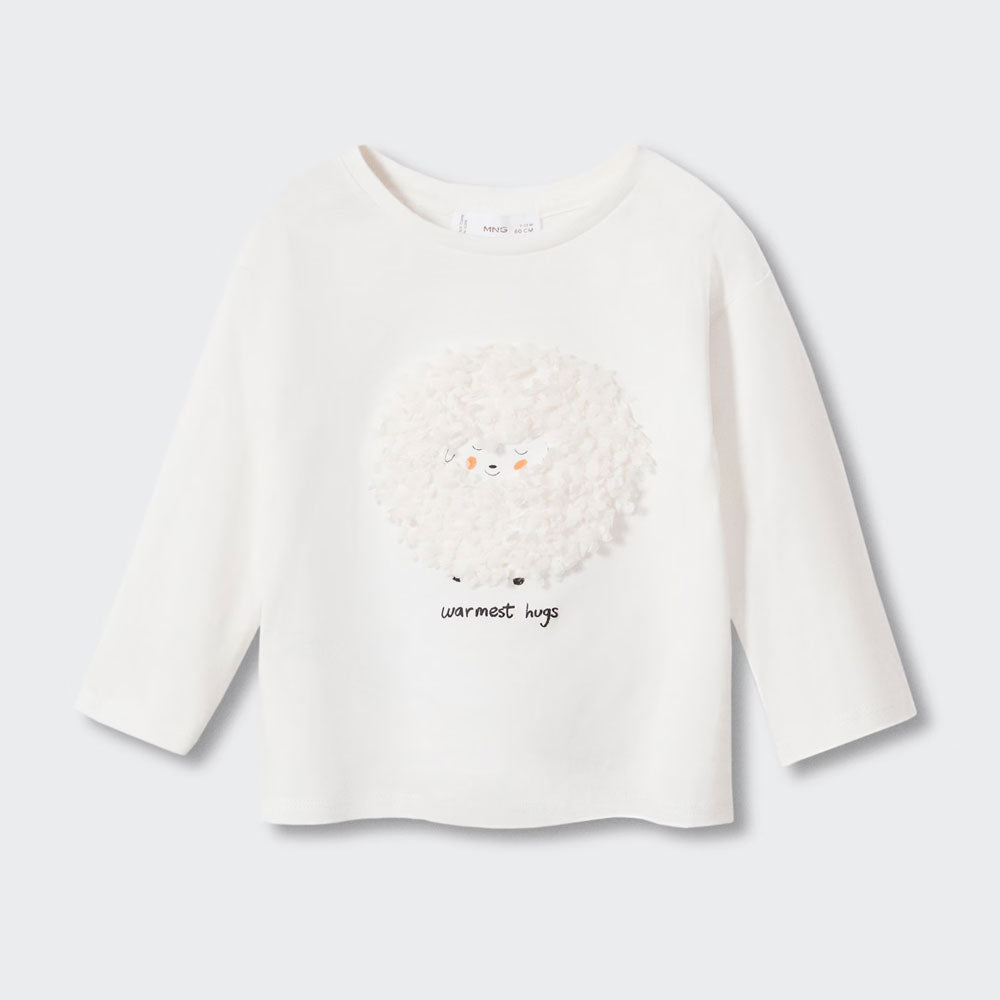 Manga Larga Mango Kids en Color Off White