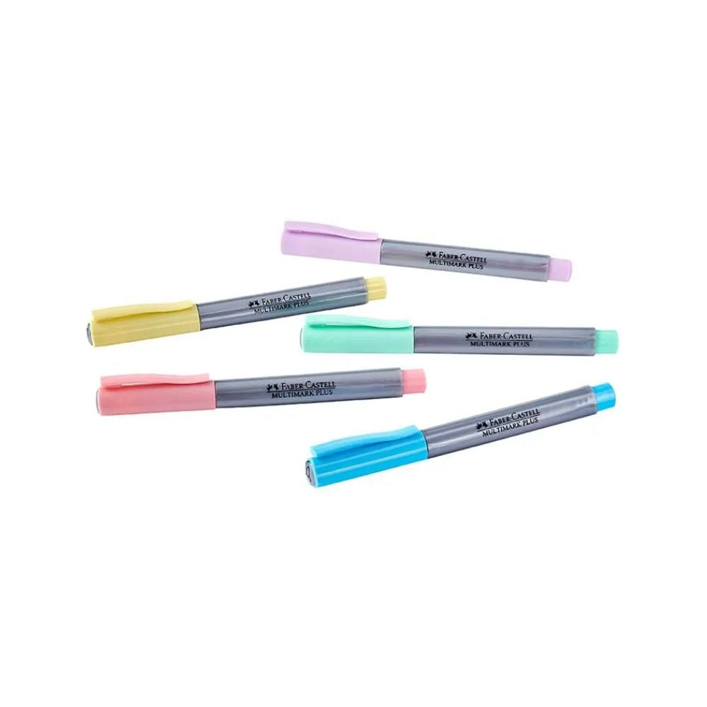 Marcadores Faber Castell Multimark Pastel Pack de 5