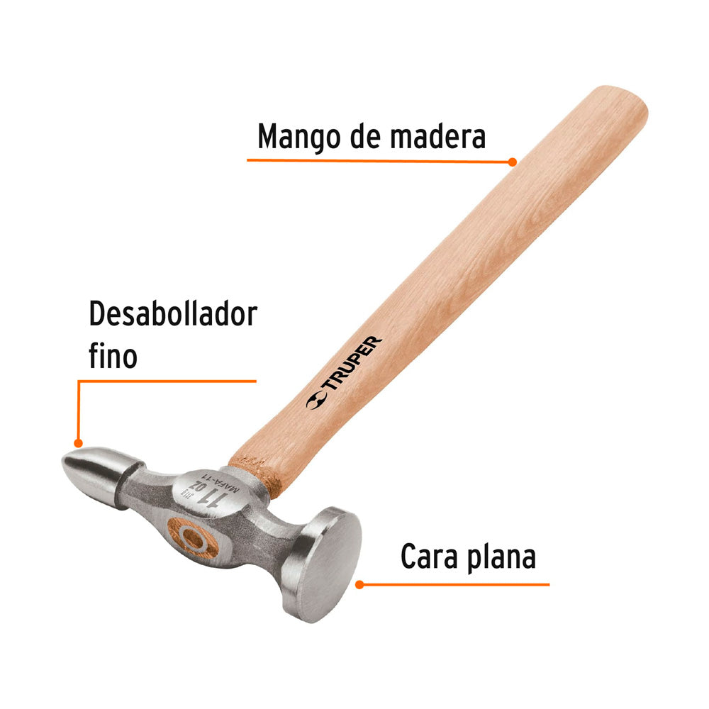 Martillo Truper Desabollador 11 oz  Cara 1 9/16"